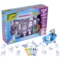 washimals super set costumi con 10 animali e 8 colori