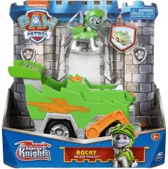 paw patrol rescue knights rocky con veicolo