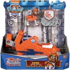 paw patrol rescue knights zuma con veicolo