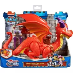 paw patrol rescue knights drago sparks deluxe con personaggio di claw