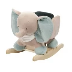 dondolo axel l'elefante in legno e peluche