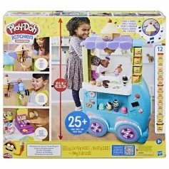 play-doh - il super camioncino dei gelati con 12 vasetti e accessori