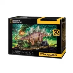 stegosauro - puzzle 3d national geographic 62 pezzi