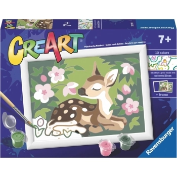 creart - serie e classic - cerbiatto fra i fiori