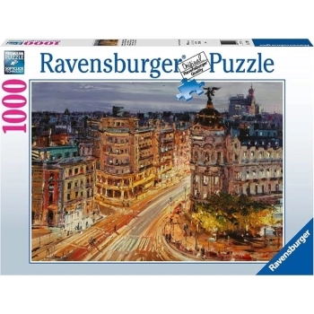 dipinto di la gran via di madrid - puzzle 1000 pezzi