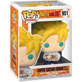 dragon ball z - super saiyan gohan with noodles 9cm - funko pop 951