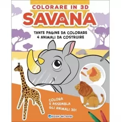 savana. colorare in 3d. ediz. a colori