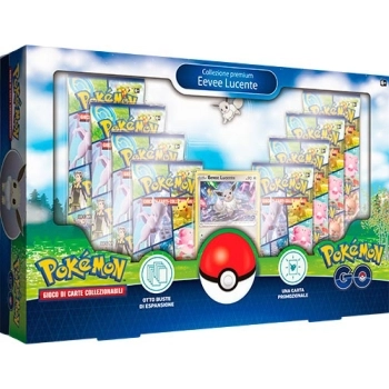 pokemon gcc - pokemon go - collezione premium eevee lucente (ita)