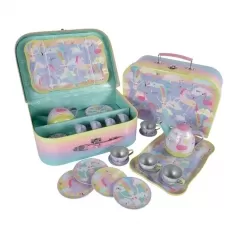 set da te e cucina con 10 pezzi in metallo - fantasy