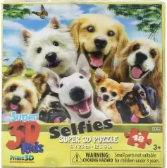 dogs selfie - puzzle 3d 48 pezzi