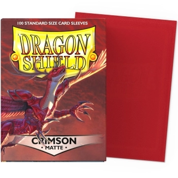 dragon shield standard sleeves - matte crimson (100 bustine protettive)