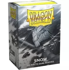 dragon shield standard sleeves - dual matte snow "nirin" (100 bustine protettive)