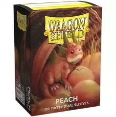 dragon shield standard sleeves - dual matte peach "piip" (100 bustine protettive)