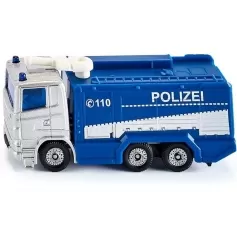 camion della polizia con idrante