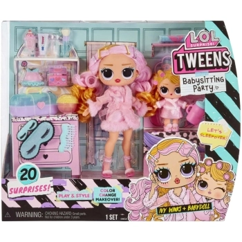 lol surprise tweens - babysitting party - ivy winks e babydoll - fashion doll