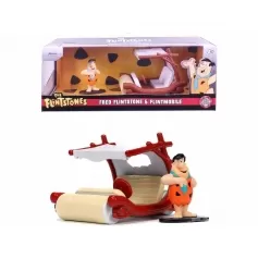 fred flinstone family car - 1:32 die cast + personaggio