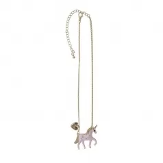 collana unicorno rosa