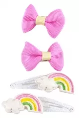 ferma capelli fiocco e arcobaleno