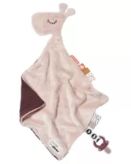 doudou portaciuccio raffi, rosa cipria - 30x30 cm