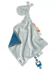 doudou portaciuccio raffi, celeste - 30x30 cm