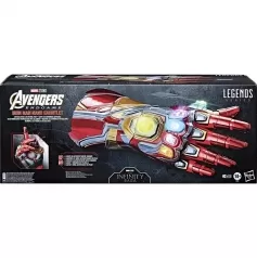 marvel legends - avengers endgame - guanto dell'infinito iron man replica con luci e suoni