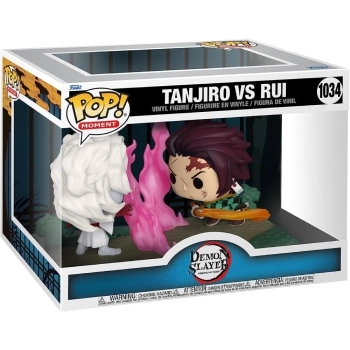 demon slayer - tanjiro vs rui - funko pop figure moments 1034