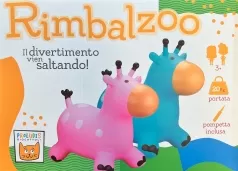 rimbalzoo - carmela la mucca rosa - cavalcabile/gonfiabile con pompetta inclusa