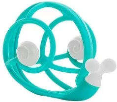 gioco per la dentizione lumaca con sonaglio blu