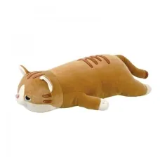 nemu nemu - mugi gatto marrone - peluche taglia l 54cm