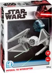 star wars - imperial tie interceptor fighter - puzzle 3d