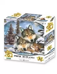 wolf harmony - puzzle 3d 63 pezzi