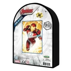 marvel iron man - 3d puzzle in a tin - puzzle 300 pezzi