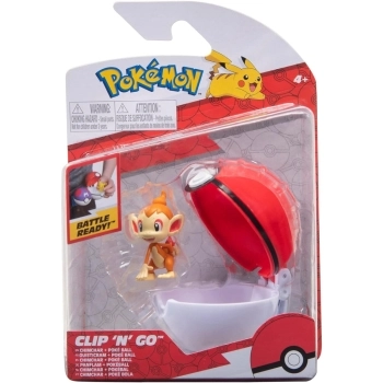 pokemon clip n go wave 2 - chimchar & poke ball