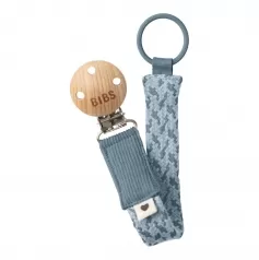 reggiciuccio universale paci clip - blu e azzurro - 100% cotone biologico gots!