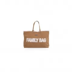 family bag borsa fasciatoio 55 x 18 x 40 cm - camoscio con dettagli teddy - include materassino per il cambio!