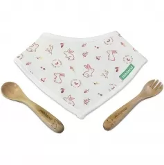 natur picneat bunny - bavaglino e posate