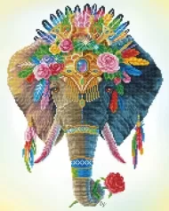 bohemian elephant - diamond dotz intermediate dd11.002 41x51cm