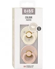 ciuccio colour - tettarella anatomica in gomma naturale - avorio e rosa cipria size 1 - taglia 6+ mesi