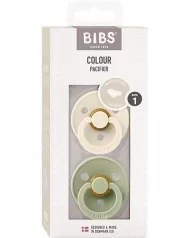 ciuccio colour - tettarella anatomica in gomma naturale - avorio e verde salvia size 1 - taglia 6+ mesi