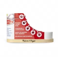 gioco in legno scarpa da allacciare melissa & doug
