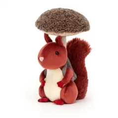 fungi forager squirrel peluche 20cm