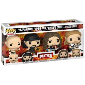 rocks - pantera - philip anselmo / vinnie paul / dimebag darrell / rex brown 9cm - funko pop