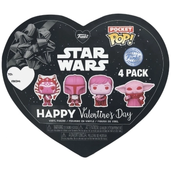 star wars: valentines - the mandalorian box 4 personaggi - funko pop