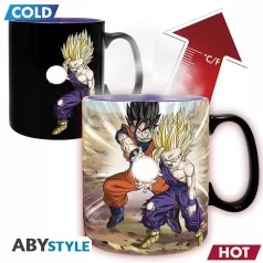 dragon ball - tazza heat change 460ml - goku e gohan
