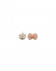 set di 2 ciucci infinity - tettarella anatomica in silicone - vaniglia/pesca - senza pba e pvc! 6-18 mesi