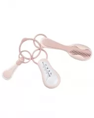 set accessori per l'igiene del bambino - rosa - termometro da bagno + tagliaunghie + spazzola e pettine 2in1