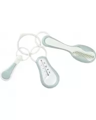 set accessori per l'igiene del bambino - verde - termometro da bagno + tagliaunghie + spazzola e pettine 2in1
