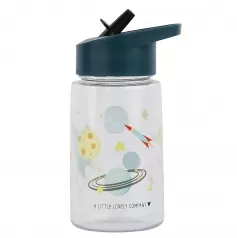 borraccia con cannuccia da decorare con sticker, 450 ml - spazio
