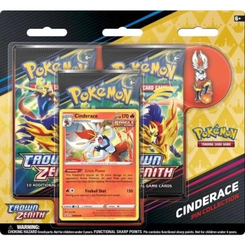 pokemon gcc - spada e scudo zenit regale - collezione con spilla cinderace (ita)