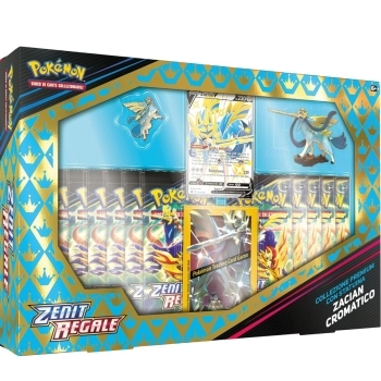 pokemon gcc - spada e scudo zenit regale - collezione premium con statuina zacian cromatico (ita)